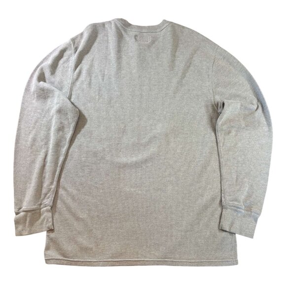 Polo Ralph Lauren Gray Long-Sleeve Waffle Knit Crewneck Thermal Shirt XL - Picture 2 of 4